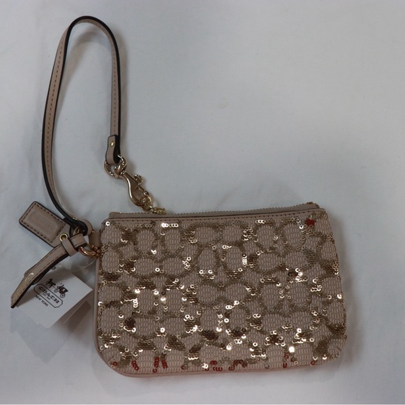 Coach Gold Glamorous Clutch Wristlet - Picture 1 of 7